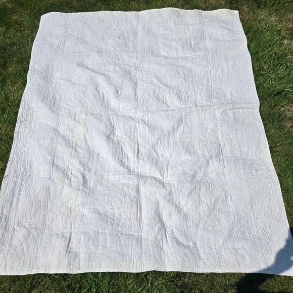 Vintage Dresden Plate Quilt Patchwork 1940-50 Feedsack Fabric Full, Cottagecore - Picture 5 of 7